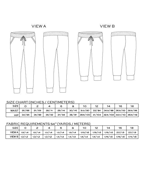 Hudson Pant Sewing Pattern - True Bias - Simplifi Fabric