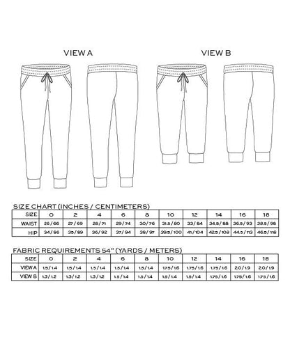 Hudson Pant Sewing Pattern - True Bias - Simplifi Fabric