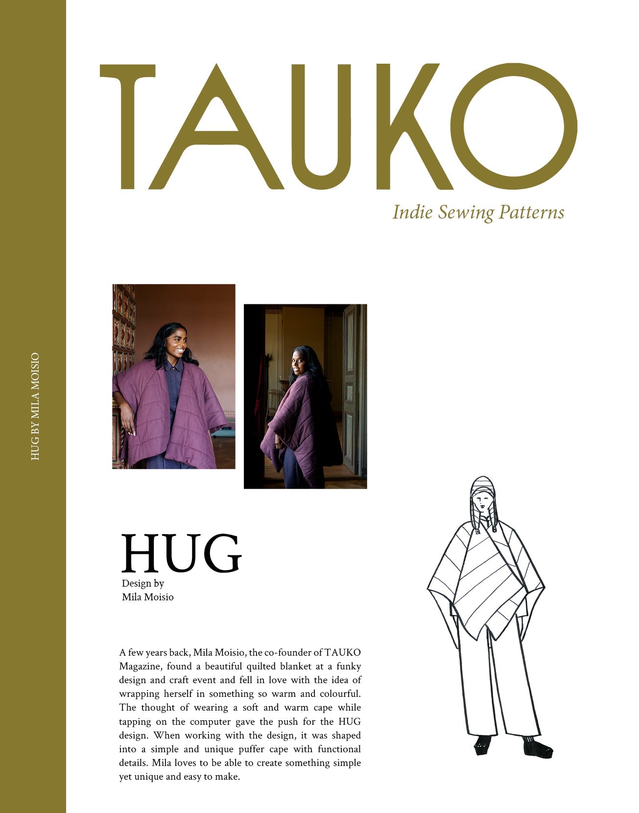 HUG Cape by Mila Moises PDF Sewing Pattern - TAUKO - Simplifi Fabric