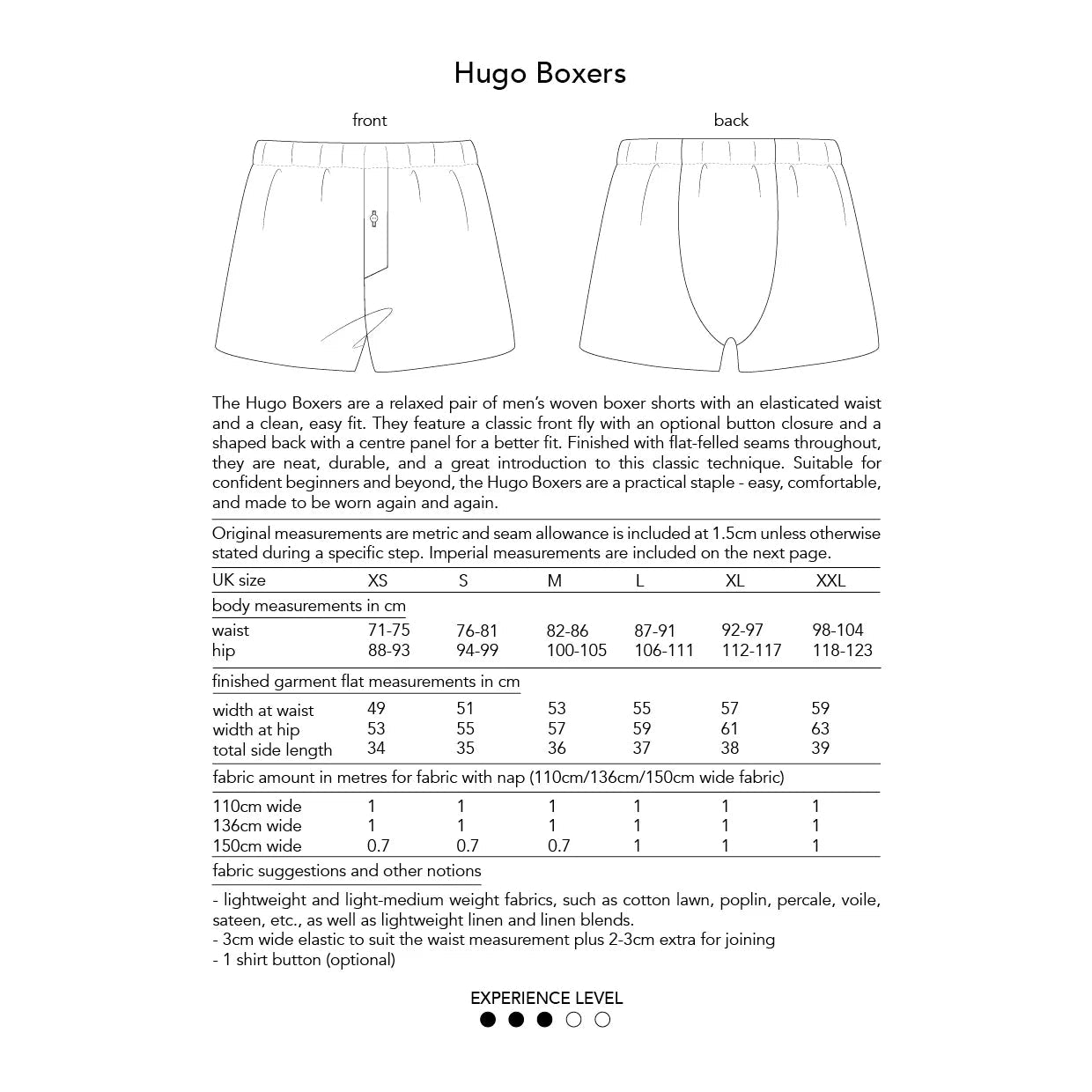 Hugo Boxers Sewing Pattern - Dhurata Davies - Simplifi Fabric
