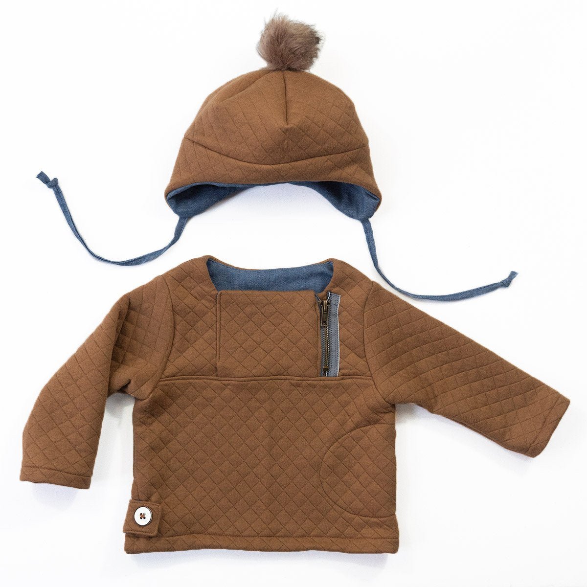 Hugo Sweatshirt & Hat Set Sewing Pattern - Baby 6M/4Y - Ikatee - Simplifi Fabric