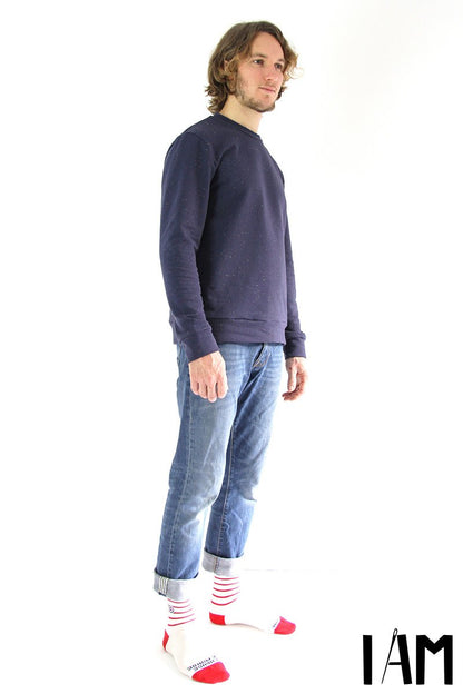 I am APOLLON (Mens) - Classic Sweatshirt Pattern - I AM PATTERNS - Simplifi Fabric