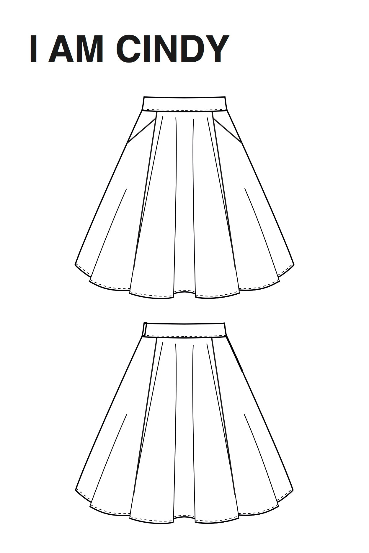 I am CINDY (Mini / Kids) - Skirt Pattern - I AM PATTERNS - Simplifi Fabric