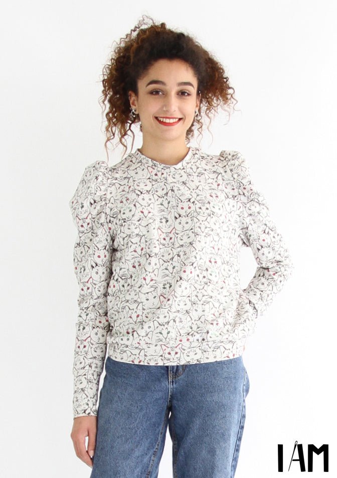 I am LION - Puff Sleeve Sweatshirt Pattern - I AM PATTERNS - Simplifi Fabric