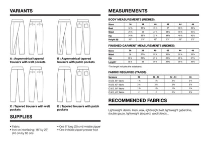 I am PANORAMIX - High - Waist Trouser Pattern - I AM PATTERNS - Simplifi Fabric