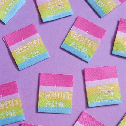 "I IDENTIFY AS ME" LGBTQ+ Woven Label Pack - Sew Anonymous - Simplifi Fabric