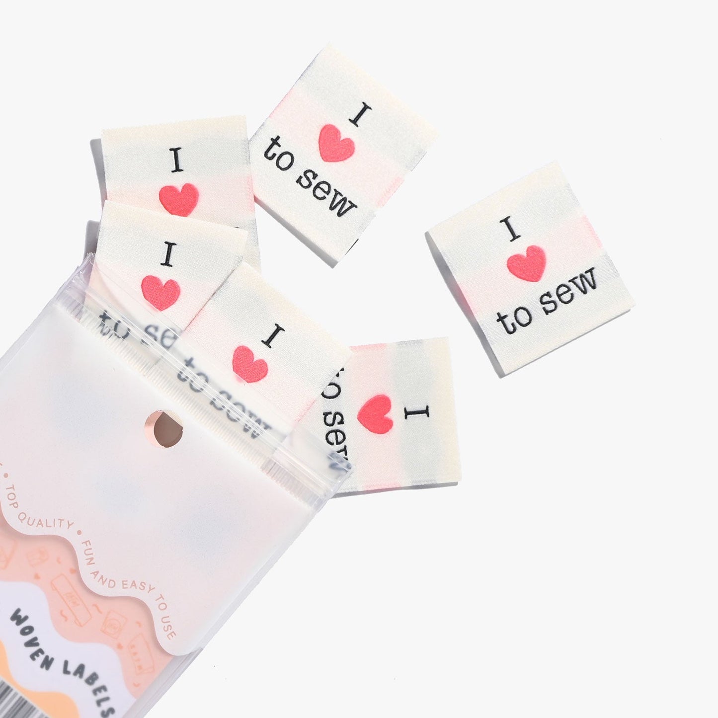 "I ❤️ TO SEW" Woven Label Pack - Kylie And The Machine - Simplifi Fabric