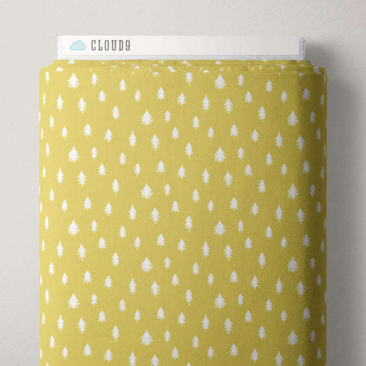 In the Pine - Yellow - Camp Canine - Krissy Mast - Cloud 9 Fabrics - Poplin - Simplifi Fabric