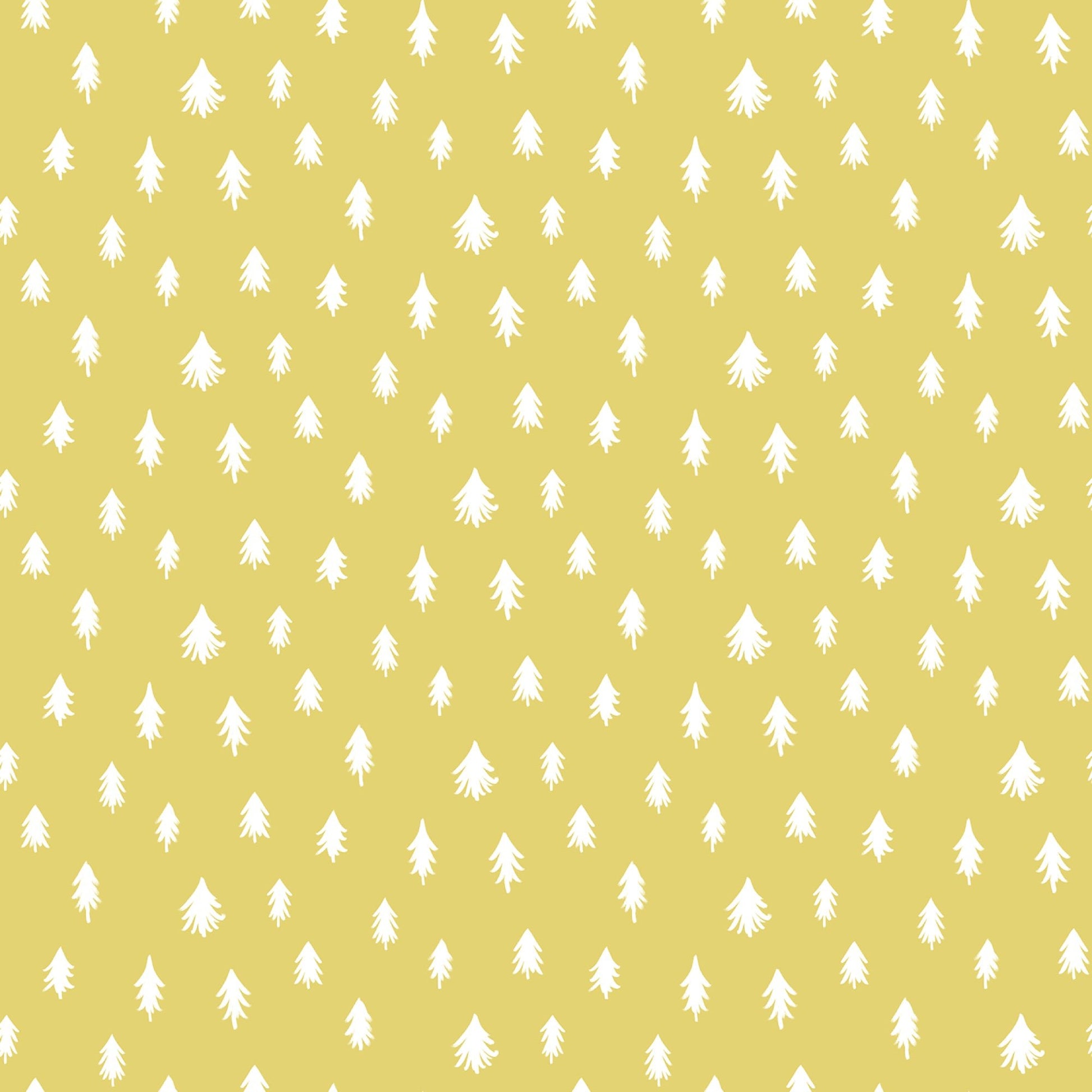 In the Pine - Yellow - Camp Canine - Krissy Mast - Cloud 9 Fabrics - Poplin - Simplifi Fabric