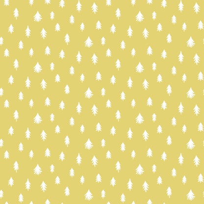 In the Pine - Yellow - Camp Canine - Krissy Mast - Cloud 9 Fabrics - Poplin - Simplifi Fabric