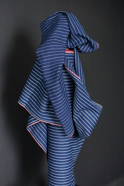 Indigo Pinstripe Handloom Twill Indian Cotton - Merchant & Mills - Simplifi Fabric