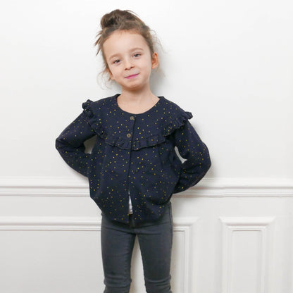 Irma Cardigan or Thin Vest Sewing Pattern - Girl 3/12Y - Ikatee - Simplifi Fabric