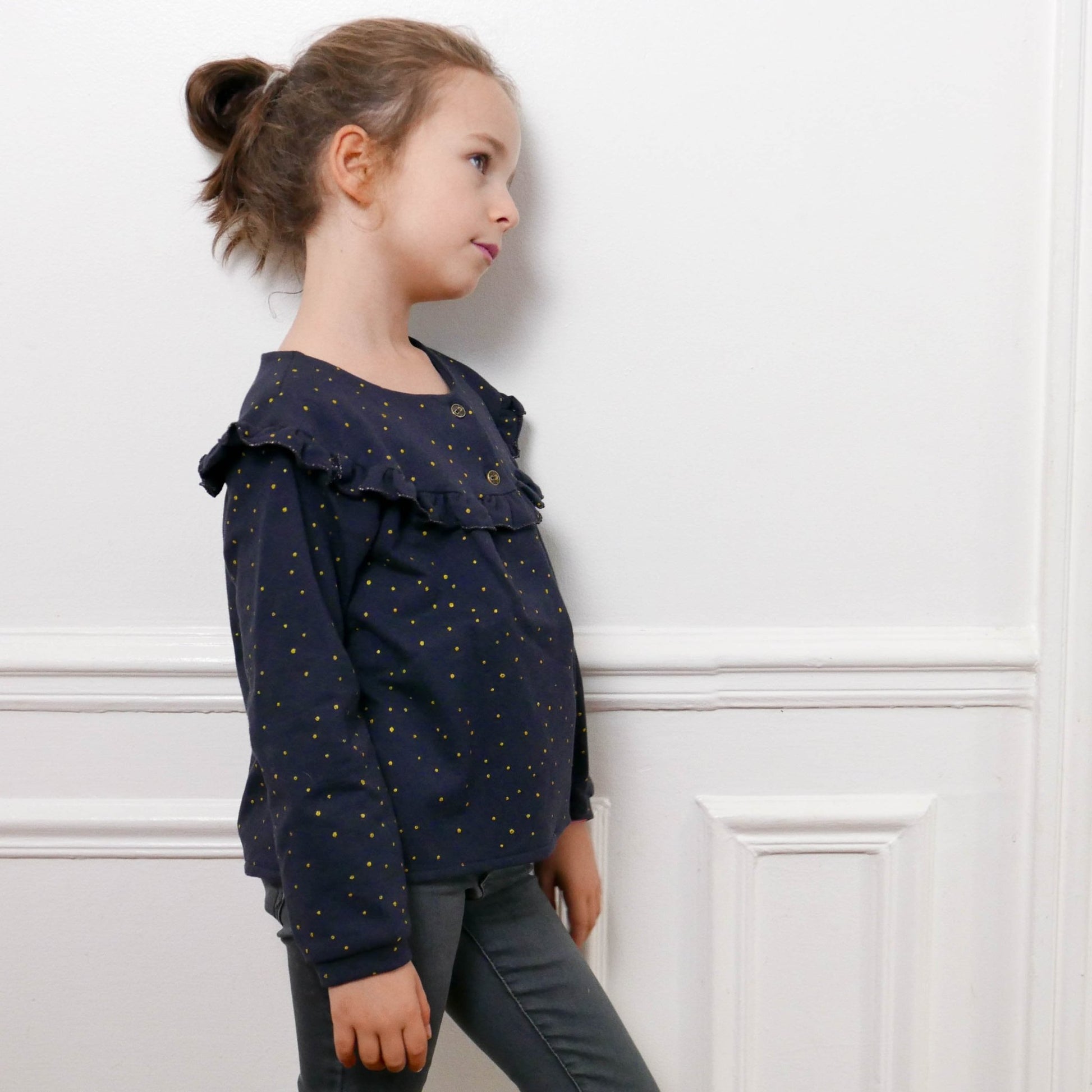 Irma Cardigan or Thin Vest Sewing Pattern - Girl 3/12Y - Ikatee - Simplifi Fabric