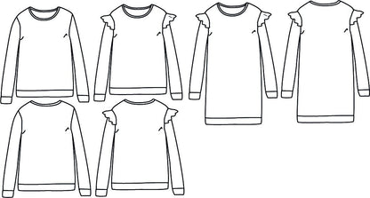 Jasmin Mum Sweatshirt & Dress Sewing Pattern - Ladies 34/46 - Ikatee - Simplifi Fabric