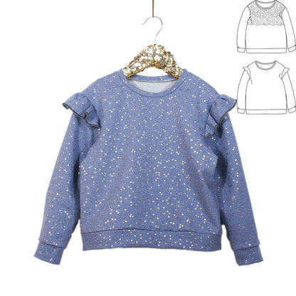 Jasmin Sweatshirt & Dress Sewing Pattern - Kids 3/12Y - Ikatee - Simplifi Fabric