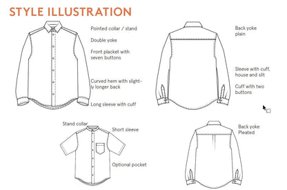 Jensen Shirt Mens Paper Pattern - Wardrobe by Me - Simplifi Fabric