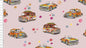 Jersey Digital Hippy Cars - European Import - Oeko - Tex® - Soft Old Rose - Simplifi Fabric