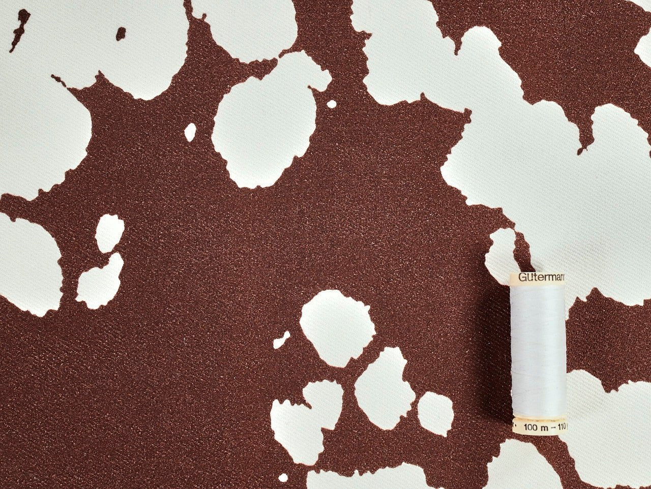 Jessie Cow Print Denim - Ivory - Oeko - Tex 100 - Fabric Godmother - Simplifi Fabric