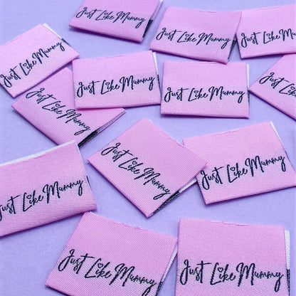 "JUST LIKE MOMMY" Woven Label Pack - Sew Anonymous - Simplifi Fabric