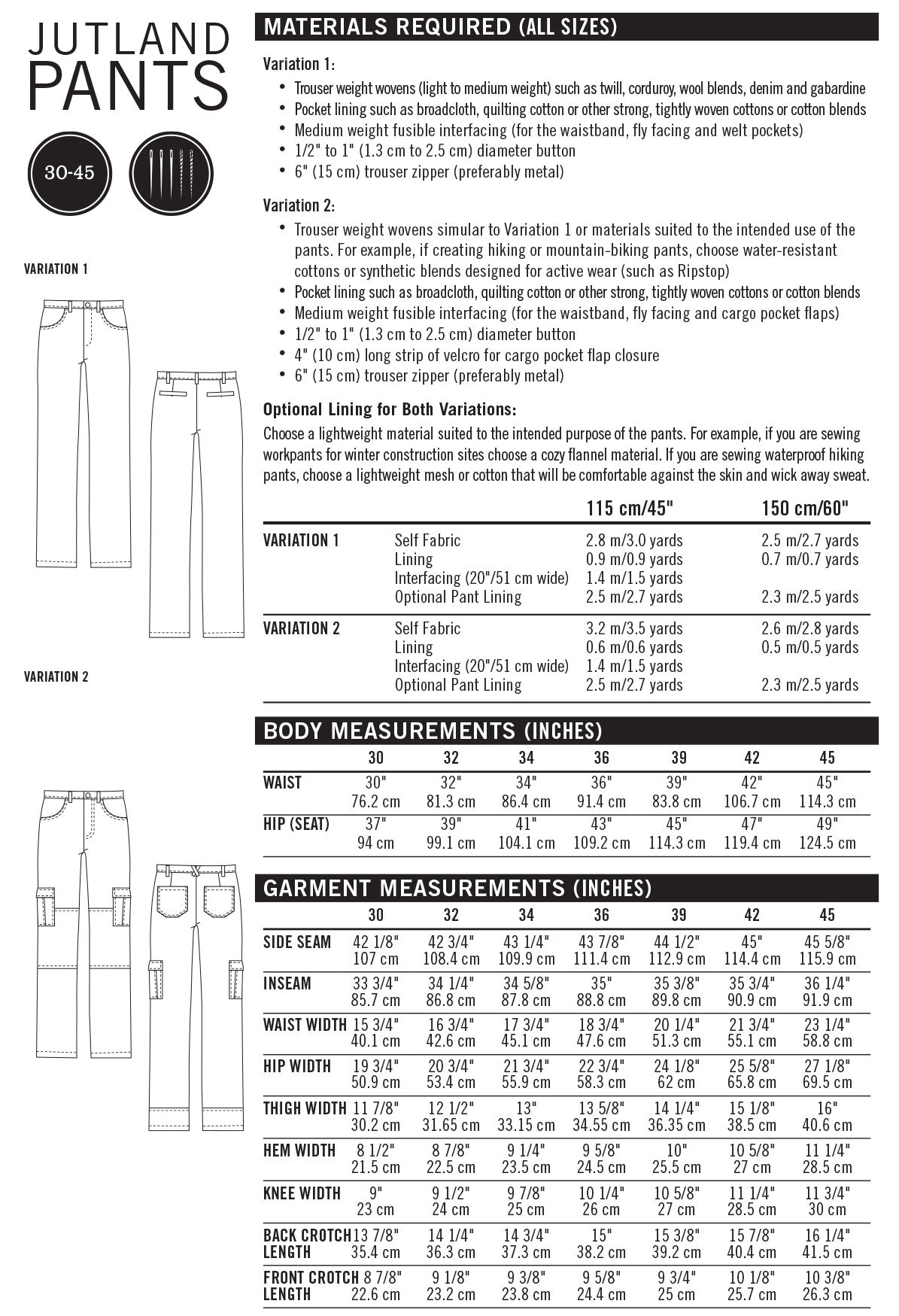 Jutland Pants Mens PDF Sewing Pattern - Thread Theory - Simplifi Fabric