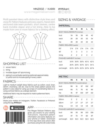 Karri Dress - Megan Nielsen Patterns - Sewing Pattern - Simplifi Fabric