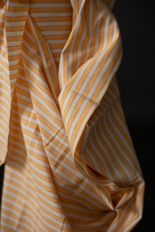 Kumquat Stripe Handwoven Indian Cotton - Merchant & Mills - Simplifi Fabric