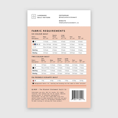 Landmark Paper Pattern - The Blanket Statement Quilt Co. - Simplifi Fabric