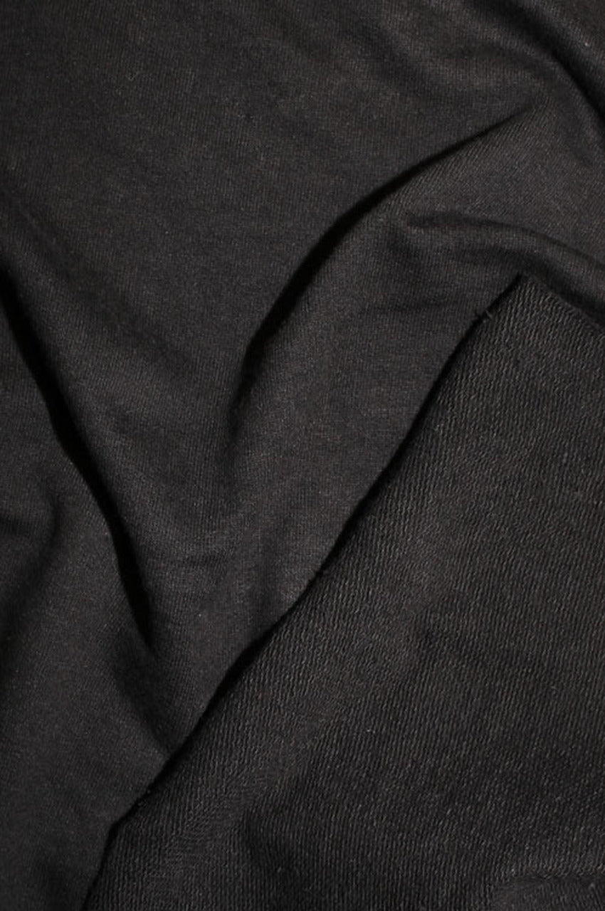 Lightweight Organic Cotton Terry - Grown & Made in USA - Black - Simplifi Fabric