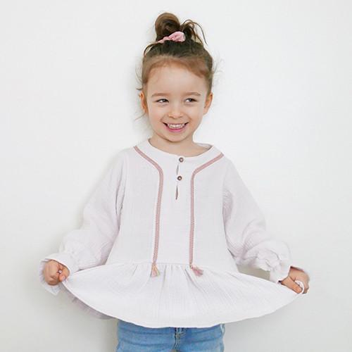 Lilas Blouse, Top & Dress Sewing Pattern - Girl 3/12Y - Ikatee - Simplifi Fabric