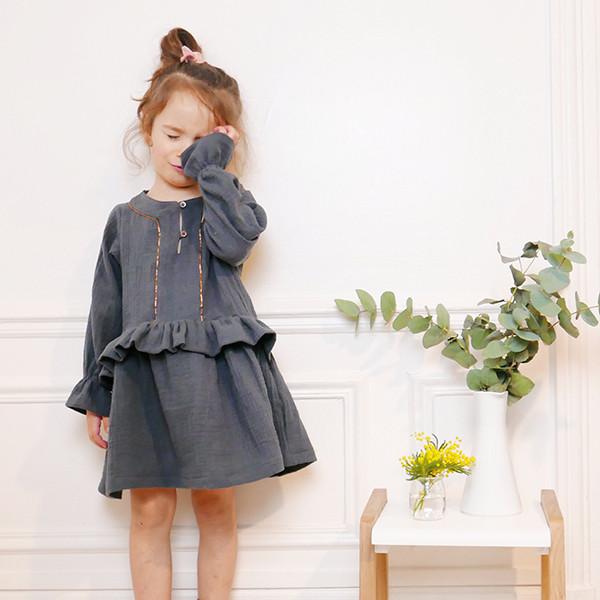 Lilas Blouse, Top & Dress Sewing Pattern - Girl 3/12Y - Ikatee - Simplifi Fabric