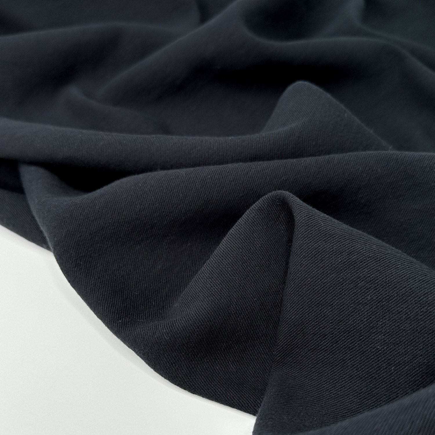 Linen Organic Cotton Twill - Black - Simplifi Fabric