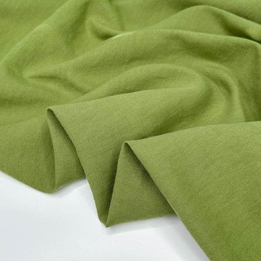 Linen Organic Cotton Twill - Olive Oil - Simplifi Fabric