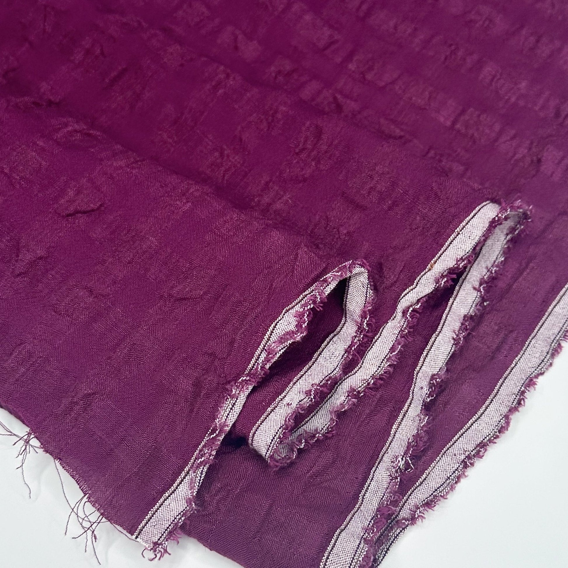 Linen / Viscose Jacquard Gauze - Currant - Simplifi Fabric