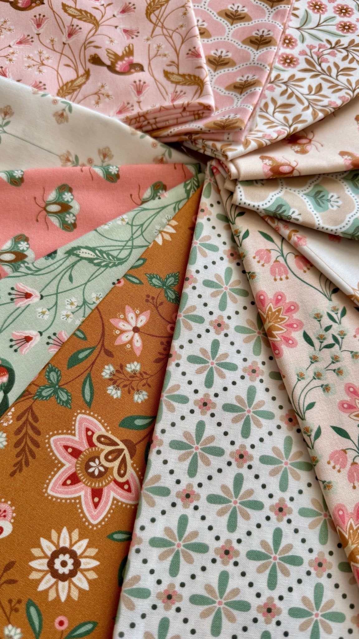 Little Moth - Ivory/Gold - Vintage Charm - Dots & Glory - Cloud 9 Fabrics - Poplin - Simplifi Fabric