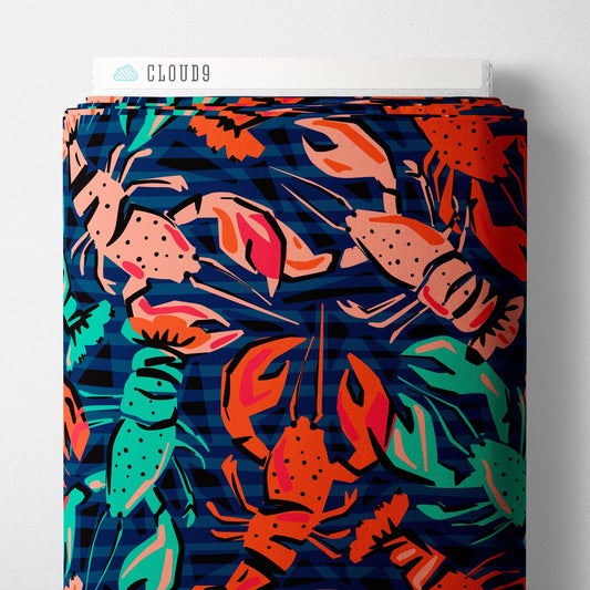 Lobster Party - Pip & Lo - Laminated Collective - Cloud9 Fabrics - Simplifi Fabric