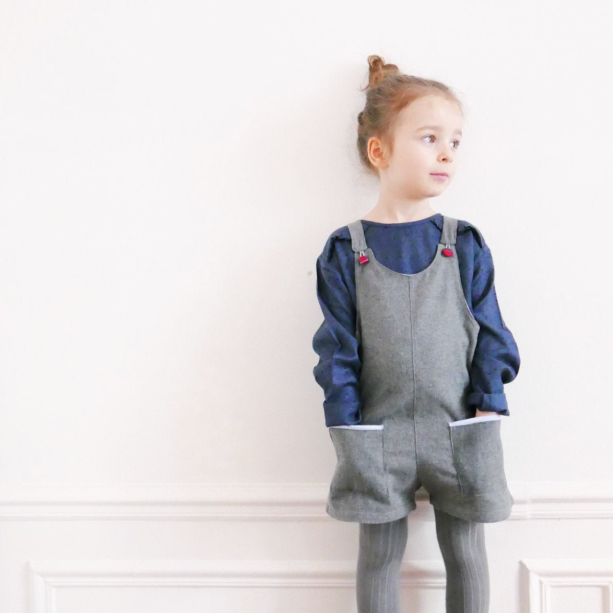 London Overalls or Dress Sewing Pattern - Baby 6M/4Y - Ikatee - Simplifi Fabric