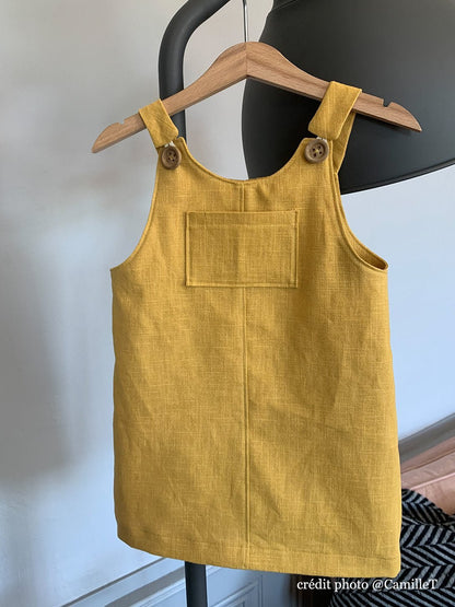 London Overalls or Dress Sewing Pattern - Baby 6M/4Y - Ikatee - Simplifi Fabric