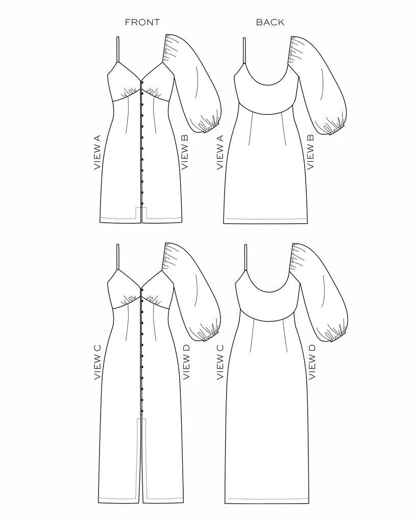 Lora Dress Sewing Pattern - True Bias - Simplifi Fabric