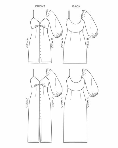 Lora Dress Sewing Pattern - True Bias - Simplifi Fabric