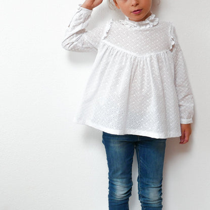 Louise Blouse & Dress Sewing Pattern - Girl 3/12Y - Ikatee - Simplifi Fabric