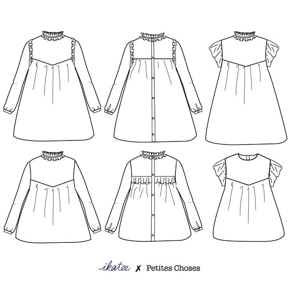 Louise Mum Blouse & Dress Sewing Pattern - Ladies 34/46 - Ikatee - Simplifi Fabric