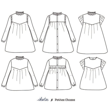 Louise Mum Blouse & Dress Sewing Pattern - Ladies 34/46 - Ikatee - Simplifi Fabric