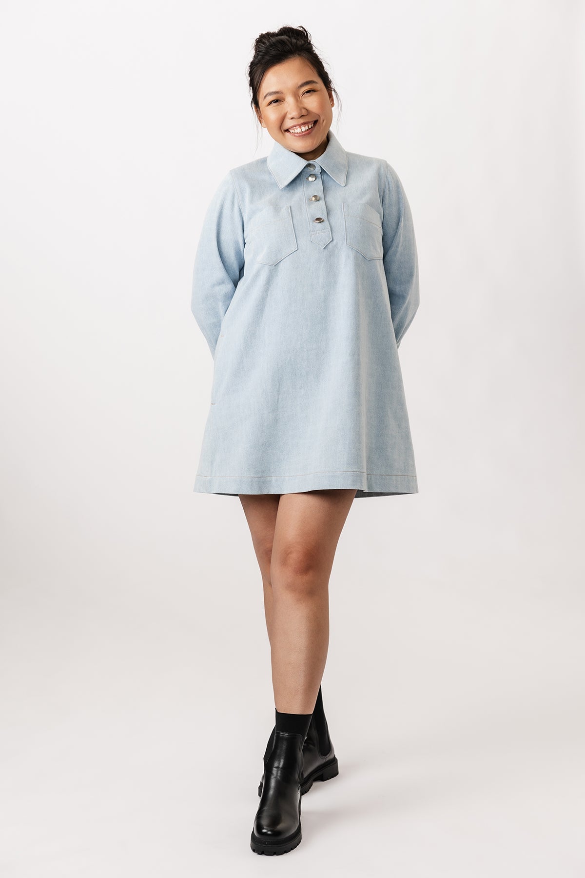 Loviisa Denim Dress Pattern - Named Clothing - Simplifi Fabric