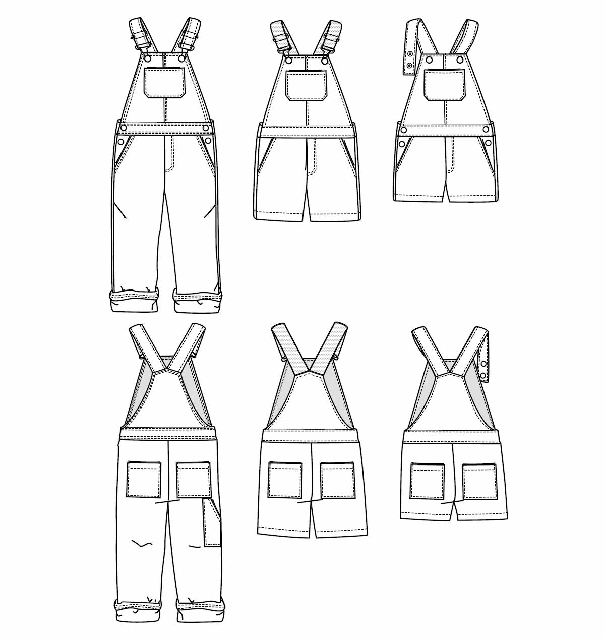 Lyon Overalls Sewing Pattern - Kids 3/12Y - Ikatee - Simplifi Fabric