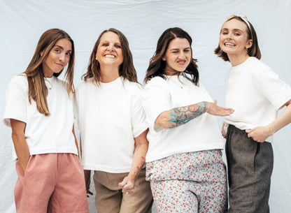 MADE - LINE Bundle Easy Tee Shirt , Shorts, Pants + Sweatshirt PDF Sewing Pattern - Madswick - Simplifi Fabric