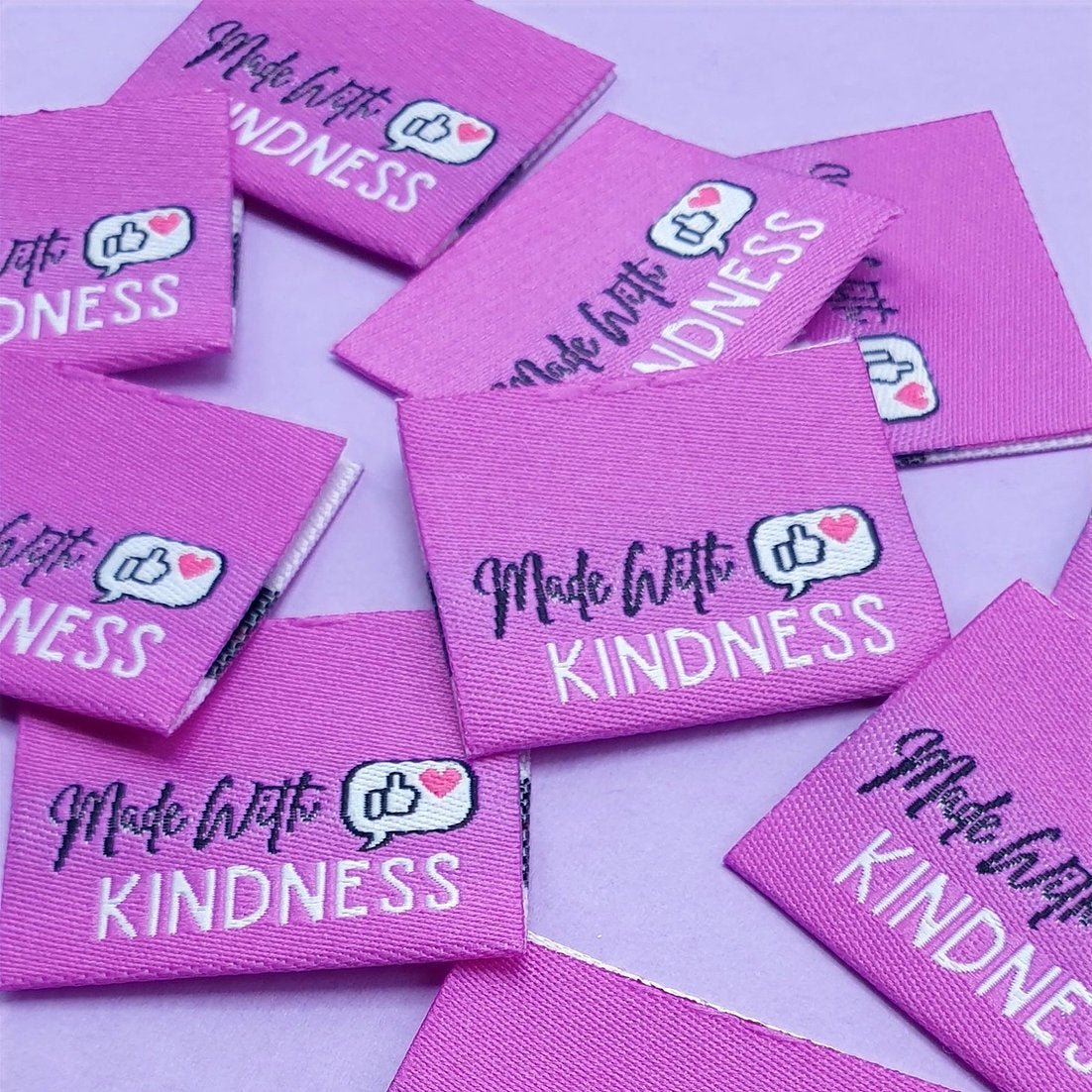 "MADE WITH KINDNESS" Woven Label Pack - Sew Anonymous - Simplifi Fabric