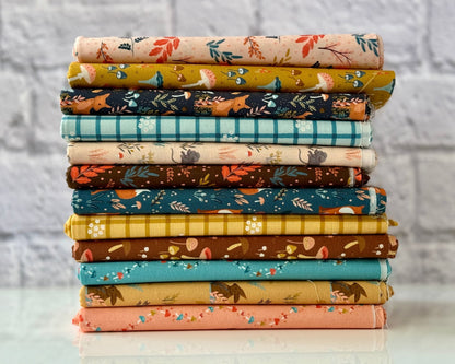 Magic Mushroom - Brown - Woodland Creatures - Dominika Godette - Cloud 9 Fabrics - Poplin - Simplifi Fabric