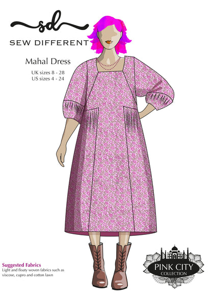 Mahal Dress - Paper Sewing Pattern - Sew Different - Simplifi Fabric