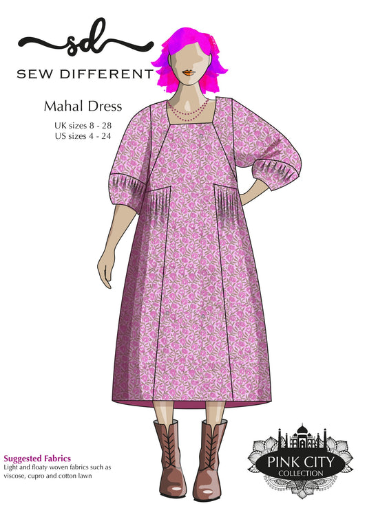 Mahal Dress - Paper Sewing Pattern - Sew Different - Simplifi Fabric