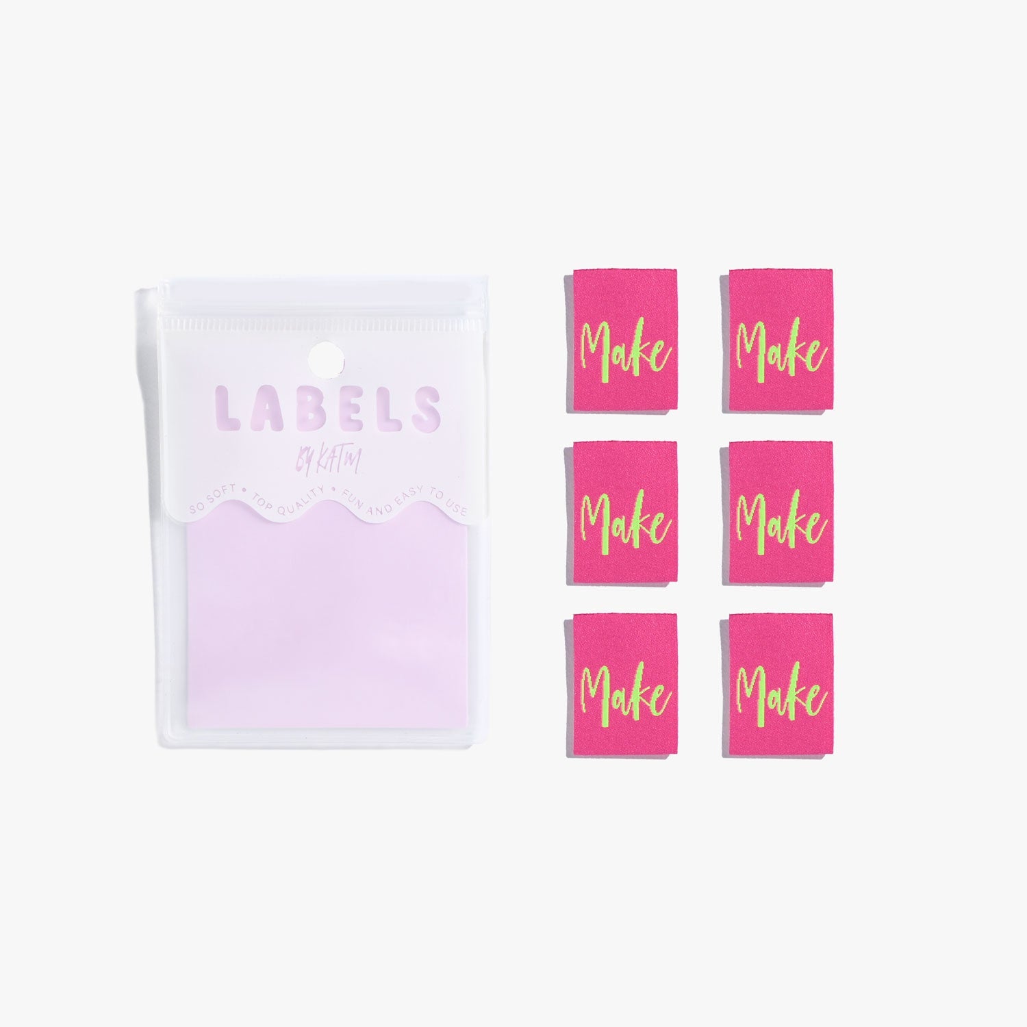 "MAKE" Woven Label Pack - Kylie And The Machine - Simplifi Fabric